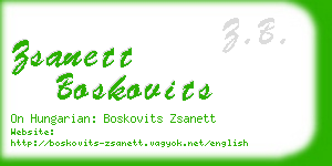 zsanett boskovits business card